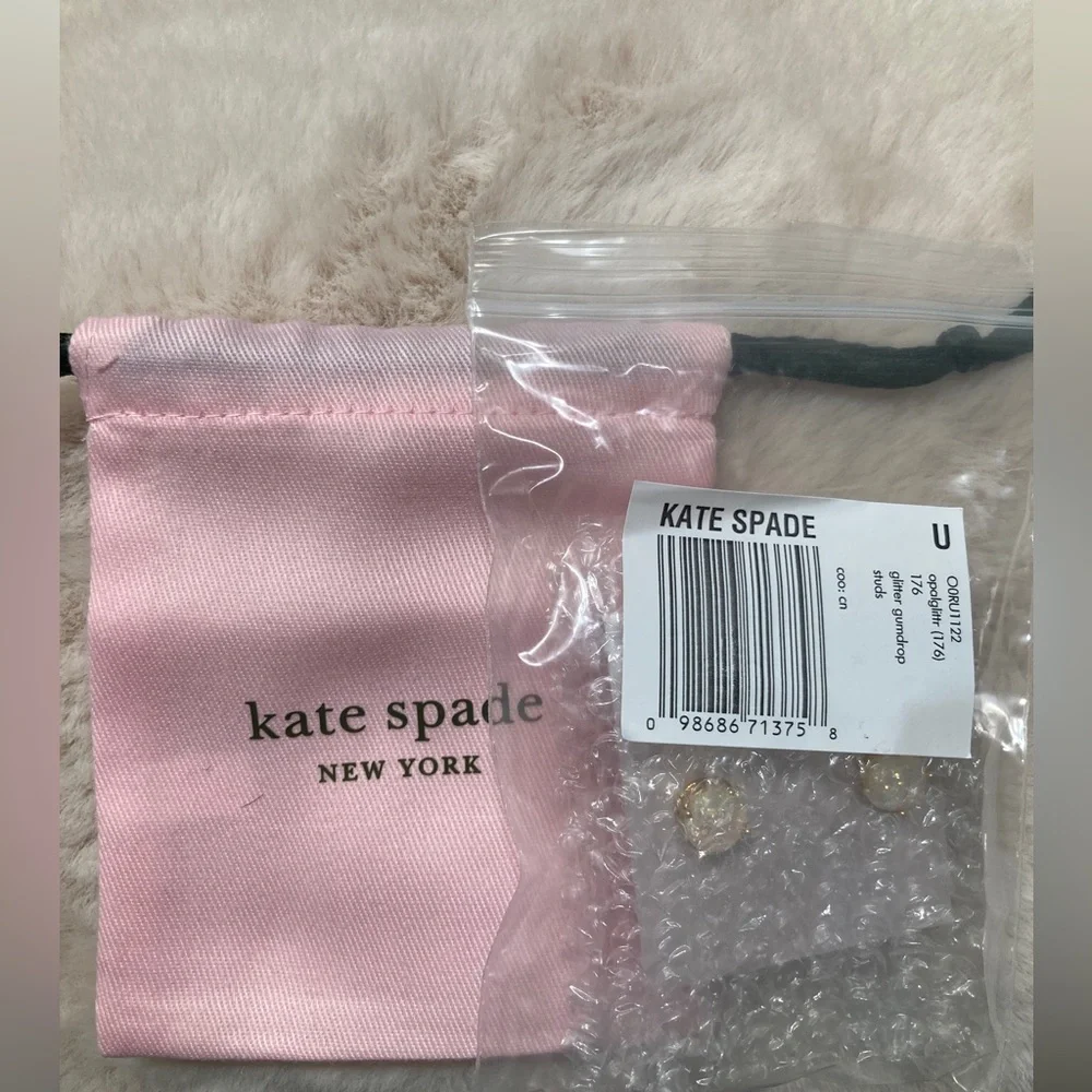 Kate Spade Opal Glitter Gumdrop Stud Earrings - Picture 4 of 4